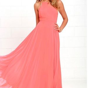 Mythical kind of love coral pink maxi dress